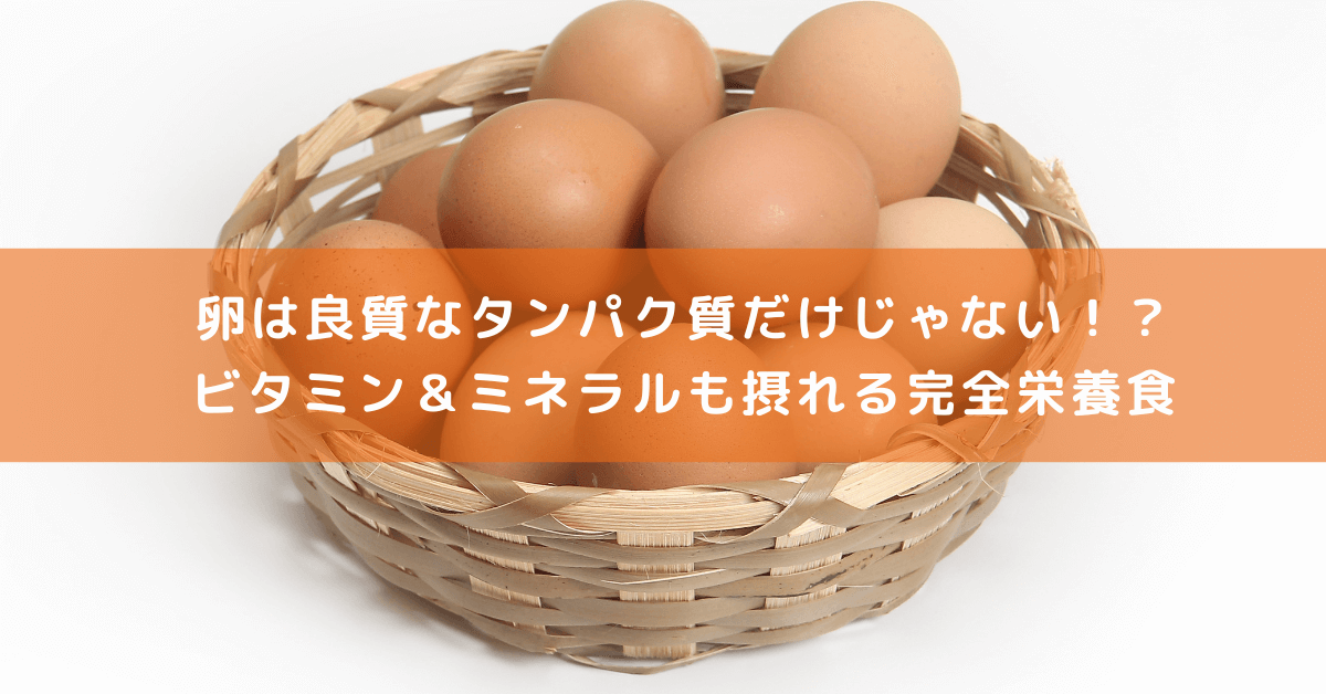 卵は良質なタンパク質だけじゃない！？ビタミン＆ミネラルも摂れる完全栄養食